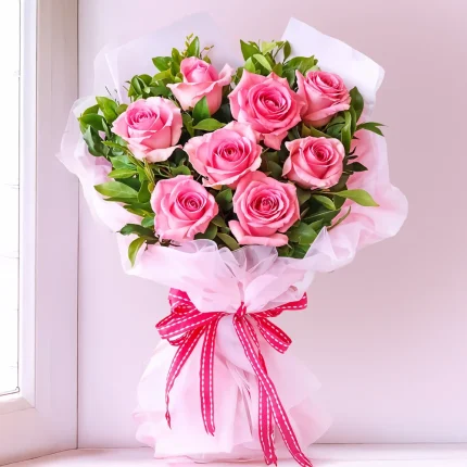 Sweet Love 10pc Pink Roses Bouquet